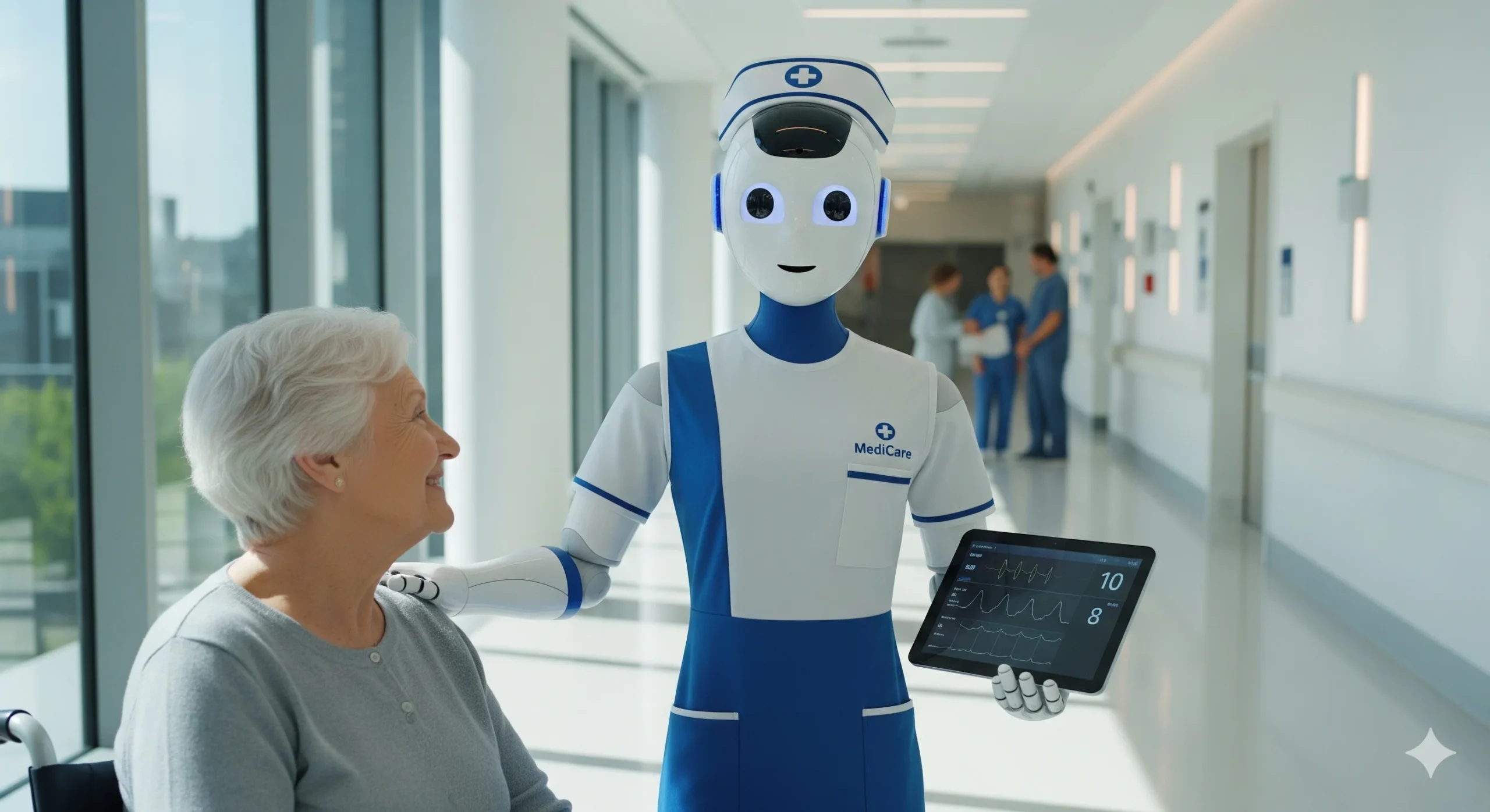 Nurabot: AI Robot Allies for Overwhelmed Nurses and Aging Hospitals